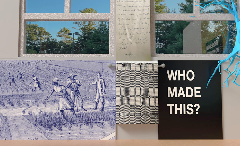 A view of the Who Made This? display in the installation.